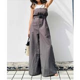 チャコール | ワイドパンツロンパース esutoreja ボトム レディース トレンド | BUYSENSE