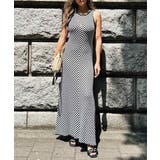 ブラック | サマーニットロングドレス esutoreja ワンピース レディース トレンド | BUYSENSE