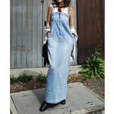ライトブルー | デニムキャミワンピースesutoreja ワンピース スタイルアップ | BUYSENSE