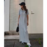 グレー | カットアウトショートスリーブワンピースesutoreja ワンピース | BUYSENSE