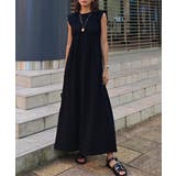 シャーリングノースリーブワンピースesutoreja ワンピース スタイルアップ | BUYSENSE | 詳細画像7 