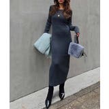 リブニットロングスリーブワンピースesutoreja ワンピース スタイルアップ | BUYSENSE | 詳細画像8 