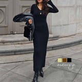 Vネックリブニットワンピースesutoreja ワンピース スタイルアップ | BUYSENSE | 詳細画像1