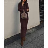 Vネックリブニットワンピースesutoreja ワンピース スタイルアップ | BUYSENSE | 詳細画像7