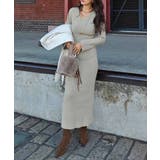Vネックリブニットワンピースesutoreja ワンピース スタイルアップ | BUYSENSE | 詳細画像8