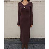 Vネックリブニットワンピースesutoreja ワンピース スタイルアップ | BUYSENSE | 詳細画像11