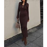 Vネックリブニットワンピースesutoreja ワンピース スタイルアップ | BUYSENSE | 詳細画像5