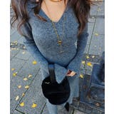 Vネックフレアニットワンピースesutoreja ワンピース スタイルアップ | BUYSENSE | 詳細画像4 