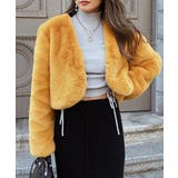 イエロー | ショートファージャケット esutoreja アウター | BUYSENSE