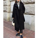 ブラック | カジュアルトレンチコート esutoreja アウター | BUYSENSE