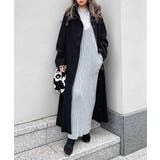 ブラック | ハイネックロングコート esutoreja アウター | BUYSENSE