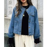 クルーネックデニムジャケット esutoreja アウター | BUYSENSE | 詳細画像2
