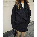 ブラック | グリッターコートesutoreja アウター スタイルアップ | BUYSENSE