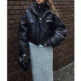 ブラック | フラップポケットダウンジャケットesutoreja アウター スタイルアップ | BUYSENSE