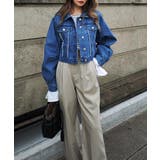 クロップドデニムジャケットesutoreja アウター スタイルアップ | BUYSENSE | 詳細画像2 