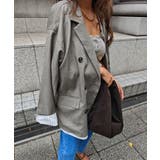 ベージュ | レイヤードダブルテーラードジャケットesutoreja アウター スタイルアップ | BUYSENSE