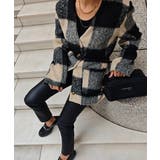 ブロックチェックミドルコートesutoreja アウター スタイルアップ | BUYSENSE | 詳細画像10 