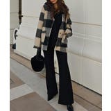 ブロックチェックミドルコートesutoreja アウター スタイルアップ | BUYSENSE | 詳細画像7 