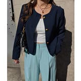 ノーカラーショートジャケットesutoreja アウター スタイルアップ | BUYSENSE | 詳細画像13 