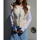 ホワイト | フリルヘムベストesutoreja アウター スタイルアップ | BUYSENSE