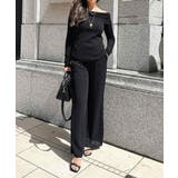 ブラック | オフショルダーセットアップ esutoreja セットアップ | BUYSENSE