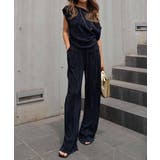 ブラック | プリーツショートスリーブセットアップesutoreja セットアップ | BUYSENSE
