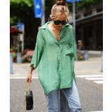 グリーン | カラービッグシャツ esutoreja シャツ | BUYSENSE