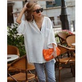 ホワイト | カラービッグシャツ esutoreja シャツ | BUYSENSE