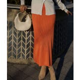 オレンジ | リブAラインスカート esutoreja スカート | BUYSENSE