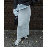 シルバー | グリッターニットスカートesutoreja スカート スタイルアップ | BUYSENSE