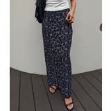 グレー | レオパードシフォンスカートesutoreja スカート スタイルアップ | BUYSENSE