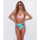 ピンク | 水着レディース ローズアートデザインビキニ LAVIA | BUYSENSE