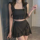 ブラック | リボンレースアップビキニ LAVIA デザインビキニ | BUYSENSE