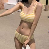 イエロー | バックリボンボーダービキニ LAVIA デザインビキニ | BUYSENSE