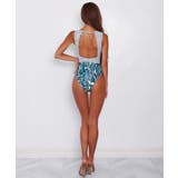 ワンピース水着 バックオープンボタニカルOP LAVIA | BUYSENSE | 詳細画像4 