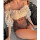 ブラウン | ワンピース水着 レースハイウエストワンピースビキニ LAVIA | BUYSENSE