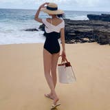 オフショルバイカラーワンピース LAVIA デザインビキニ | BUYSENSE | 詳細画像2 