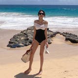 オフショルバイカラーワンピース LAVIA デザインビキニ | BUYSENSE | 詳細画像10 