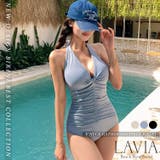 Vネックギャザーワンピース LAVIA ワンピースビキニ | BUYSENSE | 詳細画像1