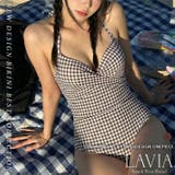ギンガムチェッククロスデザインワンピース LAVIA デザインビキニ | BUYSENSE | 詳細画像1 