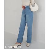 ライトブルー | ハイウエストルーズシルエットデニム Rashik ボトム | BUYSENSE