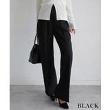 ブラック | センタープレススラックス Rashik ボトム | BUYSENSE