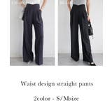 ウエストデザインストレートパンツ Rashik ボトム | BUYSENSE | 詳細画像2