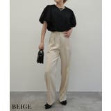 ベージュ | ウエストボタンストレートパンツ Rashik ボトム | BUYSENSE