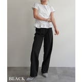 ブラック | ストレートピンタックスラックスRashik ボトム 大人カジュアル | BUYSENSE