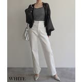 ホワイト | ワイドストレートリサイクルデニムRashik デニム 大人カジュアル | BUYSENSE