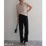 ハイウエストリボンデザインスラックスRashik ボトム 大人カジュアル | BUYSENSE | 詳細画像13 