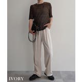 ハイウエストリボンデザインスラックスRashik ボトム 大人カジュアル | BUYSENSE | 詳細画像7 