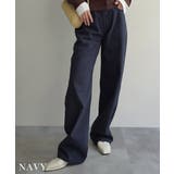 ネイビー | コットンワイドパンツ Rashik ボトム | BUYSENSE