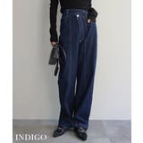 インディゴ | ウエストアシンメトリーストレートデニム Rashik ボトム | BUYSENSE